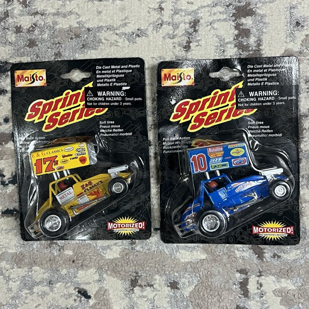 Maisto Sprint Bandits Motorized 1:32 Sprint Cars Die Cast Metal Moto Lot of 2
